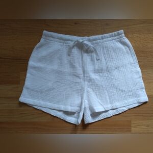 Papinelle White Gauze Style Shorts Small